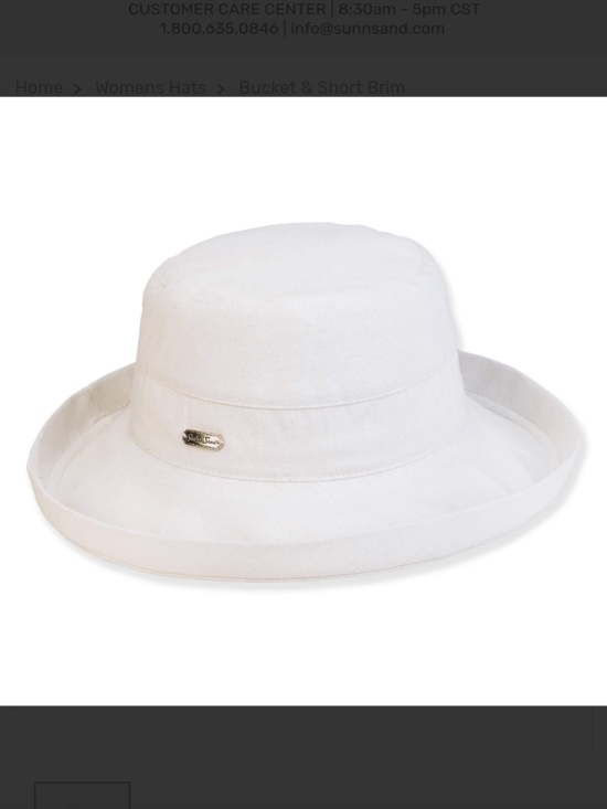 Sand N Sun Accessories - Sun 'N' Sand Women's Ivory Cotton Up Brim Bucket Hat O/S EUC